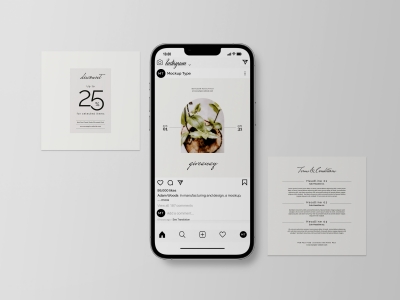 Ins风社交媒体手机屏幕APP界面UI广告展示样机智能贴图PS设计素材