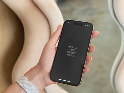 苹果iPhone14Pro手机屏幕UI界面使用场景展示样机智能贴图PSD设计素材