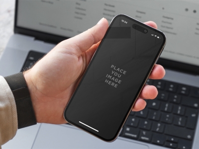 苹果iPhone14Pro手机屏幕UI界面使用场景展示样机智能贴图PSD设计素材