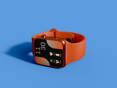 多款式智能手表屏幕设备UI界面展示场景样机智能贴图PSD设计素材