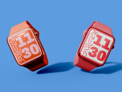 多款式智能手表屏幕设备UI界面展示场景样机智能贴图PSD设计素材