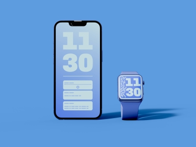 多款式智能手表屏幕设备UI界面展示场景样机智能贴图PSD设计素材