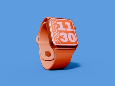 多款式智能手表屏幕设备UI界面展示场景样机智能贴图PSD设计素材