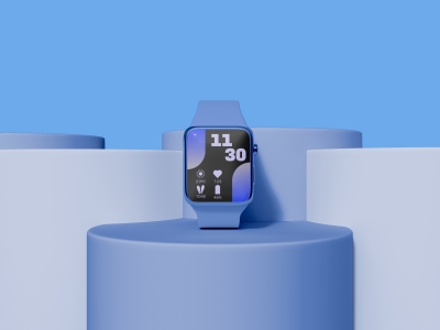 多款式智能手表屏幕设备UI界面展示场景样机智能贴图PSD设计素材