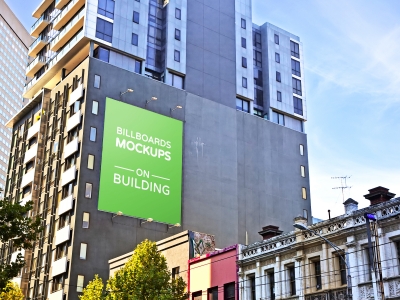 户外广告样机楼体广告楼宇广告灯箱巨幅广告