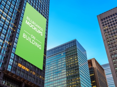 户外广告样机楼体广告楼宇广告灯箱巨幅广告