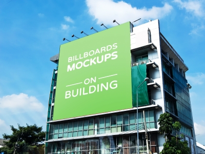 户外广告样机楼体广告楼宇广告灯箱巨幅广告