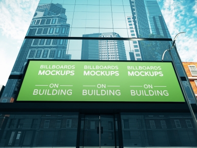 户外广告样机楼体广告楼宇广告灯箱巨幅广告