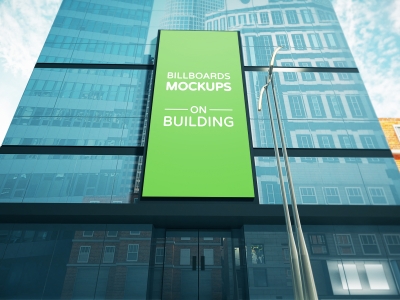 户外广告样机楼体广告楼宇广告灯箱巨幅广告