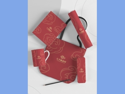 中国风文创样机包装贴图组合毕设作品产品效果图展示PSD设计素材礼品套装