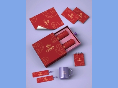 中国风文创样机包装贴图组合毕设作品产品效果图展示PSD设计素材