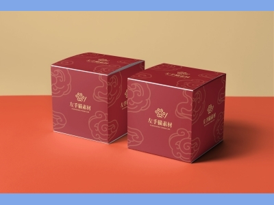 中国风新年文创样机套装包装贴图组合毕设作品产品效果图展示PSD设计素材礼盒包装盒