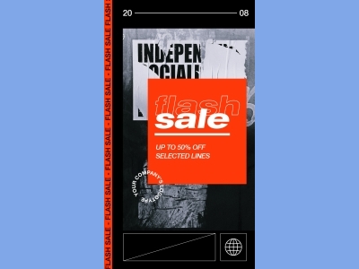 潮流酷炫创意拼贴淘宝男装图文排版psd模板宣传广告设计ps素材