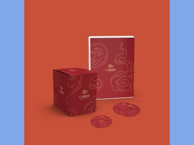 中国风新年文创样机套装包装贴图组合毕设作品产品效果图展示PSD设计素材礼盒盒子