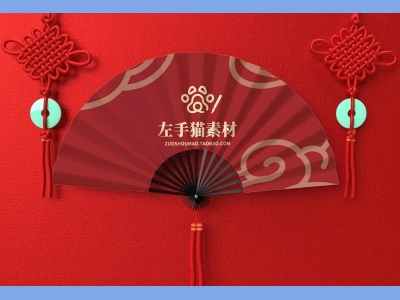 中国风新年文创样机套装包装贴图组合毕设作品产品效果图展示PSD设计素材