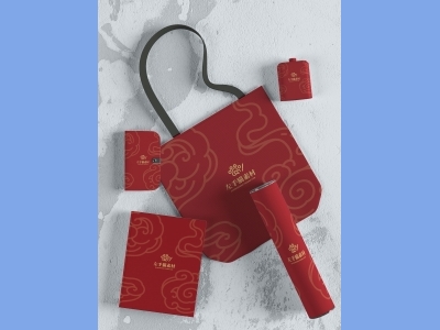 中国风新年文创样机套装包装贴图组合毕设作品产品效果图展示PSD设计素材礼盒套装