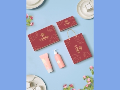 中国风新年文创样机套装包装贴图组合毕设作品产品效果图展示PSD设计素材礼盒礼品