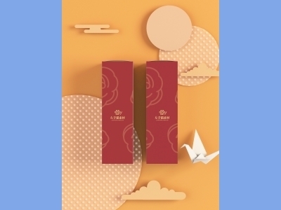 中国风新年文创样机套装包装贴图组合毕设作品产品效果图展示PSD设计素材