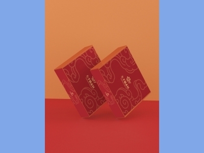 中国风新年文创样机套装包装贴图组合毕设作品产品效果图展示PSD设计素材包装盒