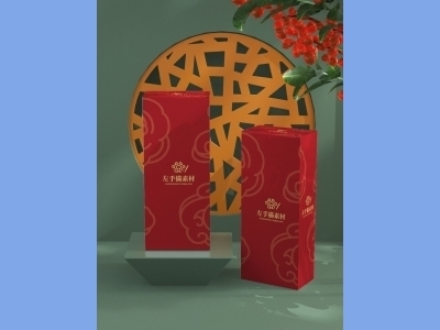 中国风新年文创样机套装包装贴图组合毕设作品产品效果图展示PSD设计素材