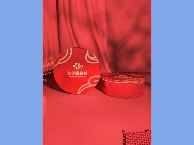 中国风新年文创样机套装包装贴图组合毕设作品产品效果图展示PSD设计素材礼盒铁盒圆形铁盒