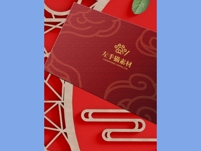 中国风新年文创样机套装包装贴图组合毕设作品产品效果图展示PSD设计素材邀请函