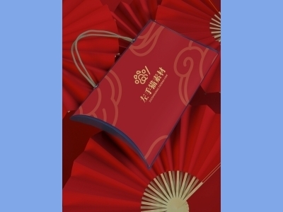 中国风新年文创样机套装包装贴图组合毕设作品产品效果图展示PSD设计素材礼盒