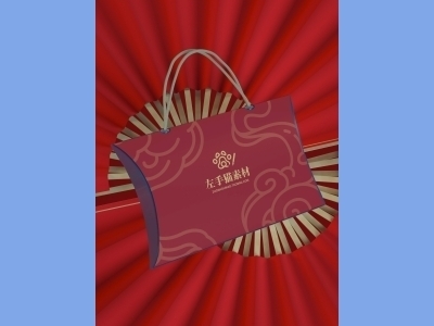 中国风新年文创样机套装包装贴图组合毕设作品产品效果图展示PSD设计素材礼盒