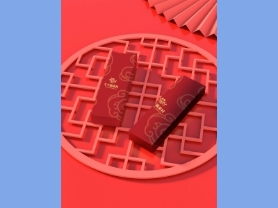中国风新年文创样机套装包装贴图组合毕设作品产品效果图展示PSD设计素材礼盒