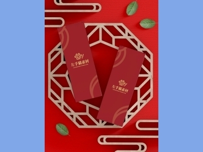 中国风新年文创样机套装包装贴图组合毕设作品产品效果图展示PSD设计素材