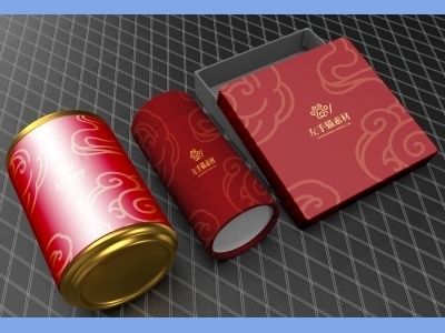 中国风新年文创样机套装包装贴图组合毕设作品产品效果图展示PSD
