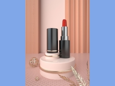 中国风新年文创样机套装包装贴图组合毕设作品产品效果图展示PSD口红