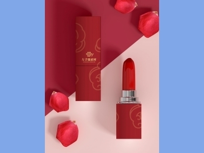 中国风新年文创样机套装包装贴图组合毕设作品产品效果图展示PSD口红