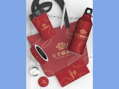 中国风新年文创样机套装包装贴图组合毕设作品产品效果图展示PSD手提袋杯子胶带徽章保温杯水杯挎包