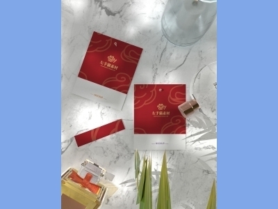 中国风新年文创样机套装包装贴图组合毕设作品产品效果图展示PSD纸张