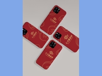 中国风新年文创样机套装包装贴图组合毕设作品产品效果图展示PSD手机壳