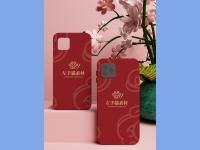 中国风新年文创样机套装包装贴图组合毕设作品产品效果图展示PSD手机壳