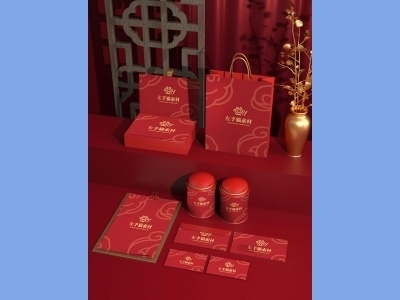 中国风新年文创样机套装包装贴图组合毕设作品产品效果图展示PSD礼盒盒子手提袋