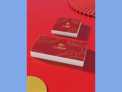 中国风新年文创样机套装包装贴图组合毕设作品产品效果图展示PSD礼盒盒子