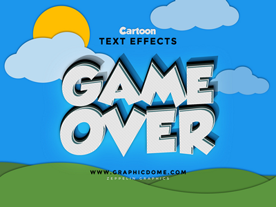 海报字体特效3D卡通字体效果