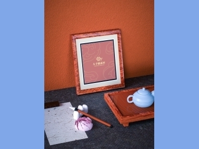 中国风新年文创样机套装包装贴图组合毕设作品产品效果图展示PSD相框