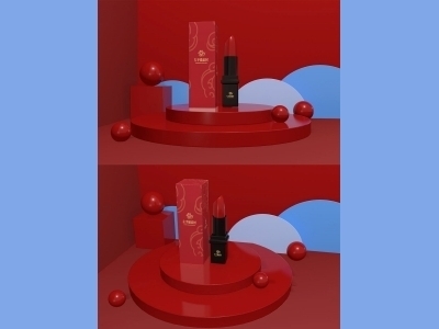 中国风新年文创样机套装包装贴图组合毕设作品产品效果图展示PSD口红