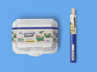 餐饮店vi工牌围裙外卖品牌食品盒餐具招牌样机PSD贴图素材模板打包盒筷子