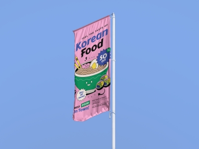 餐饮店vi工牌围裙外卖品牌食品盒餐具招牌样机PSD贴图素材模板旗帜