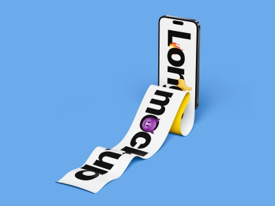 苹果手机14 Pro屏幕UI长图推文界面展示样机智能贴图PSD设计素材