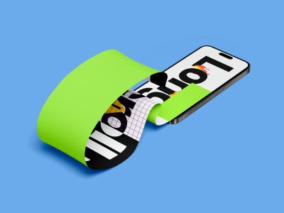 苹果手机14 Pro屏幕UI长图推文界面展示样机智能贴图PSD设计素材