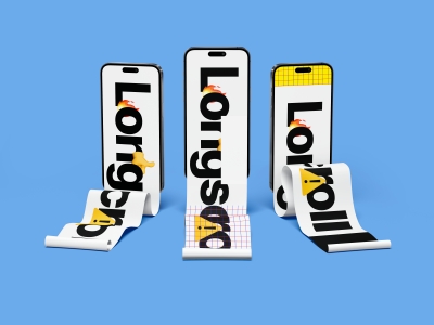 苹果手机14 Pro屏幕UI长图推文界面展示样机智能贴图PSD设计素材