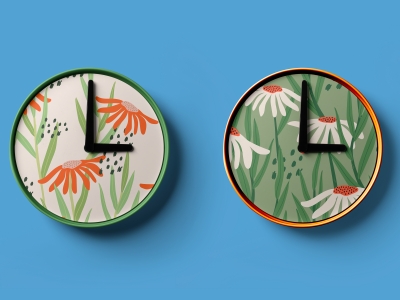 高端整套毕设文创品牌周边VI提案效果展示贴图样机PSD设计素材挂钟