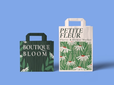 高端整套毕设文创品牌周边VI提案效果展示贴图样机PSD设计素材纸袋