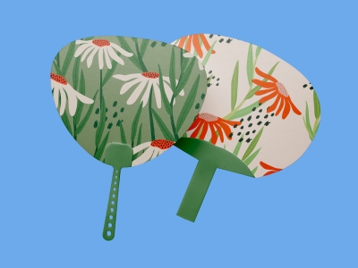 高端整套毕设文创品牌周边VI提案效果展示贴图样机PSD设计素材扇子